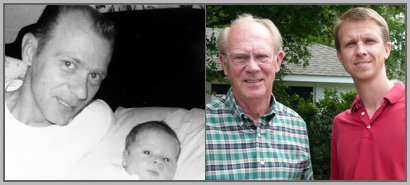 Jonathan Gambrell with his father, Dr. Ernest Gambrell